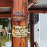 Lot of 4 bamboo pull out tables, Perret and Vibert 1900