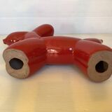 Red ceramic dog