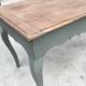 Rectangular coffee table, painted color green Sage and patina