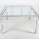 Square chrome-plated steel table by Sergio Mazza for Cinova, Italy, 1970s