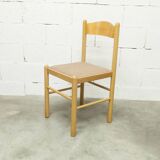 Modernist convertible oval table set and 4 matching chairs 1990