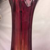 Large Soliflore Vase, Murano Art Deco Glass in the Style of Flavio Poli