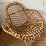 Vintage rattan armchair