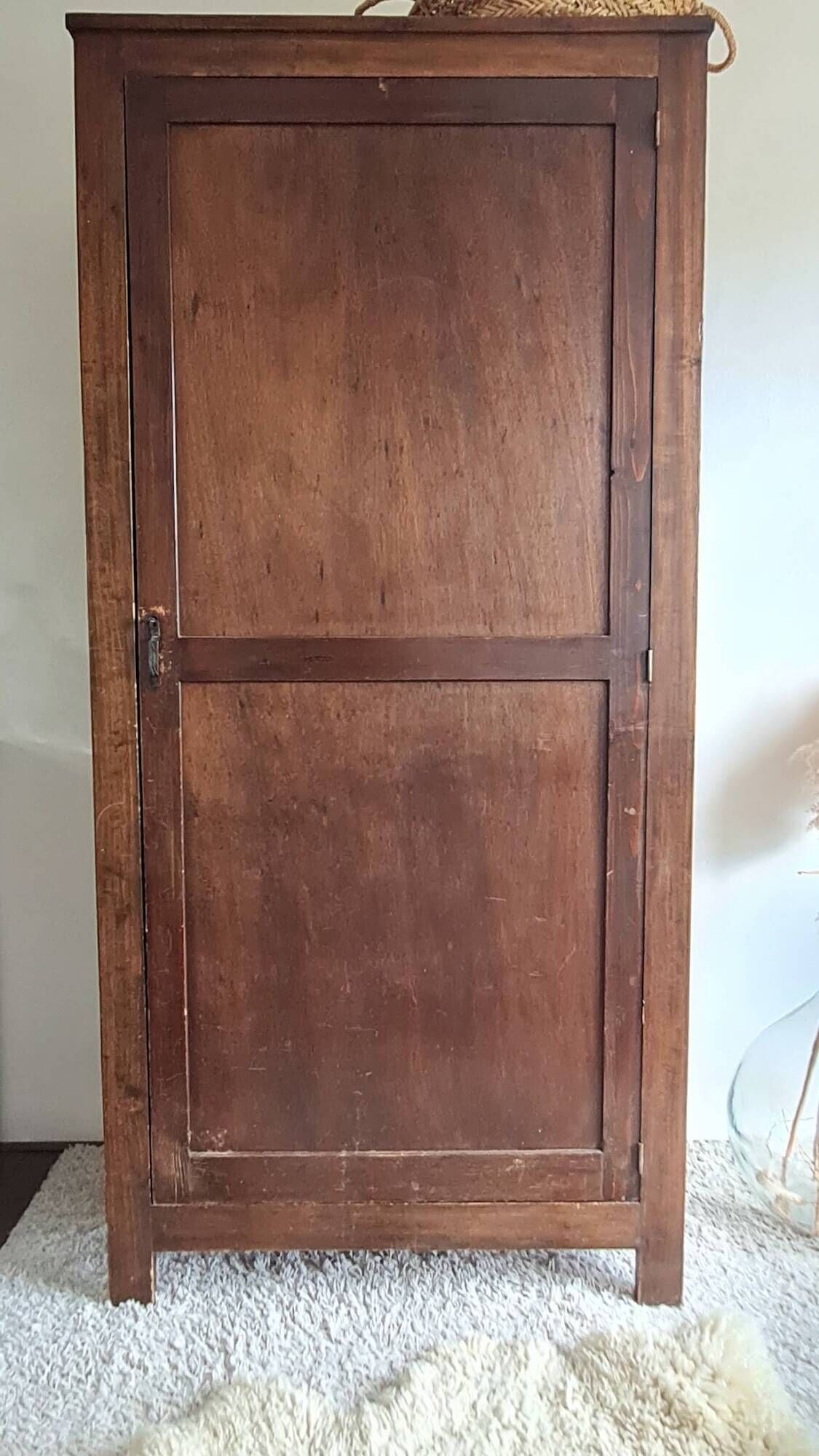 Antique Parisian wardrobe with one door.