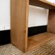 Solid wood bookcase shelf