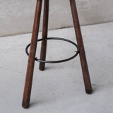 Brutalist Mid-Century 'Marbella' Bar Stool (2 Available)