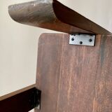 Art Deco Side Table with double top in walnut