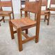 Set of 6 Maison Regain chairs in leather and elm