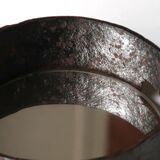 Round wrought iron metal mirror, 1950s