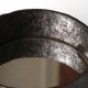 Round wrought iron metal mirror, 1950s