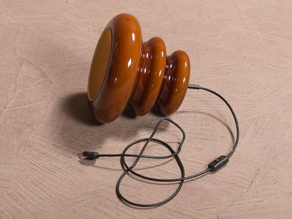 Orange suspension lamp, by Peill & Putzler, circa 1970