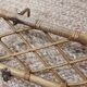Bamboo and wicker wall coat rack