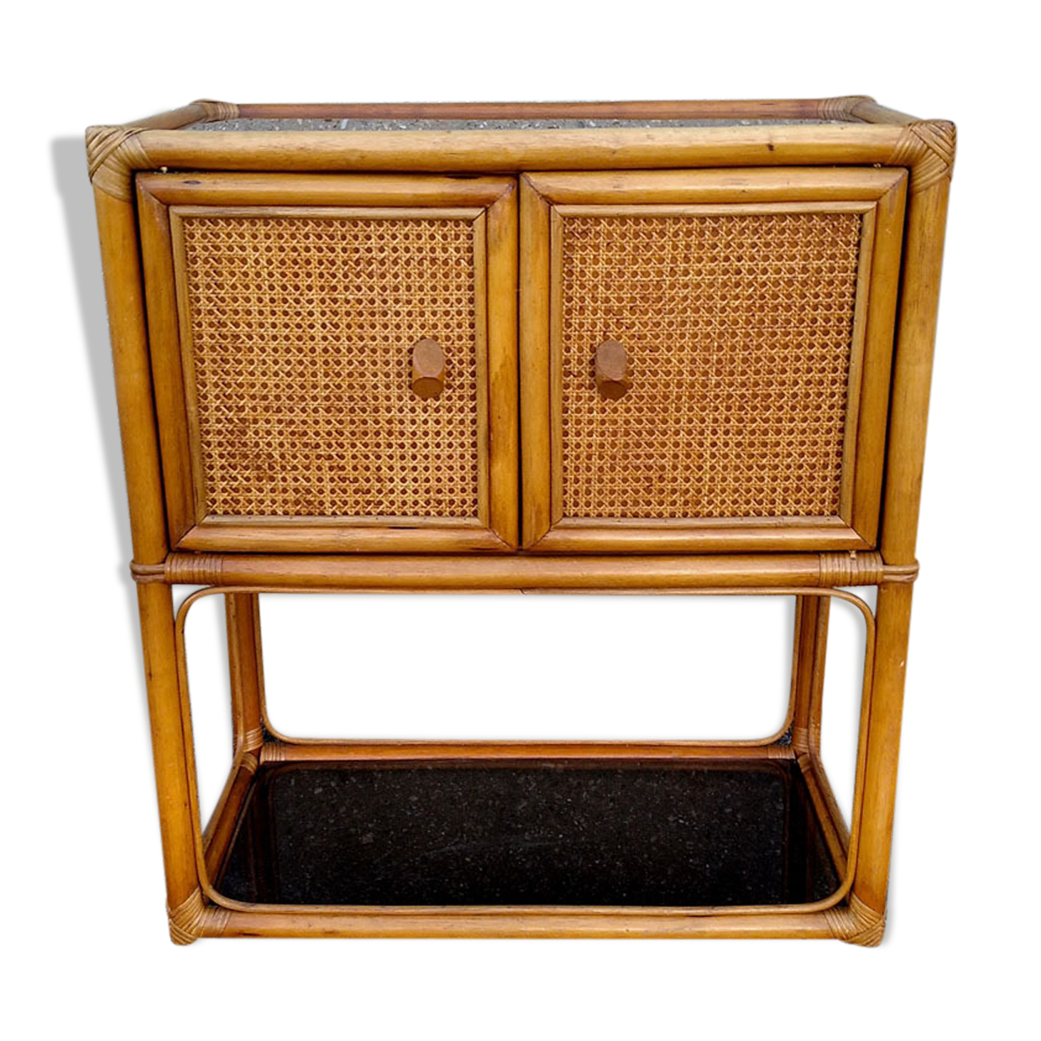 Caning and rattan storage furniture
