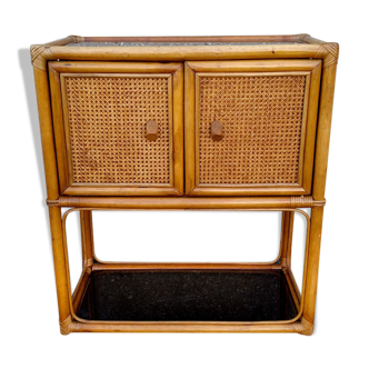 Caning and rattan storage furniture
