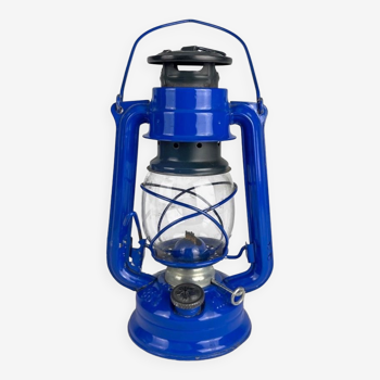 Vintage storm lamp Meva 863 electric blue