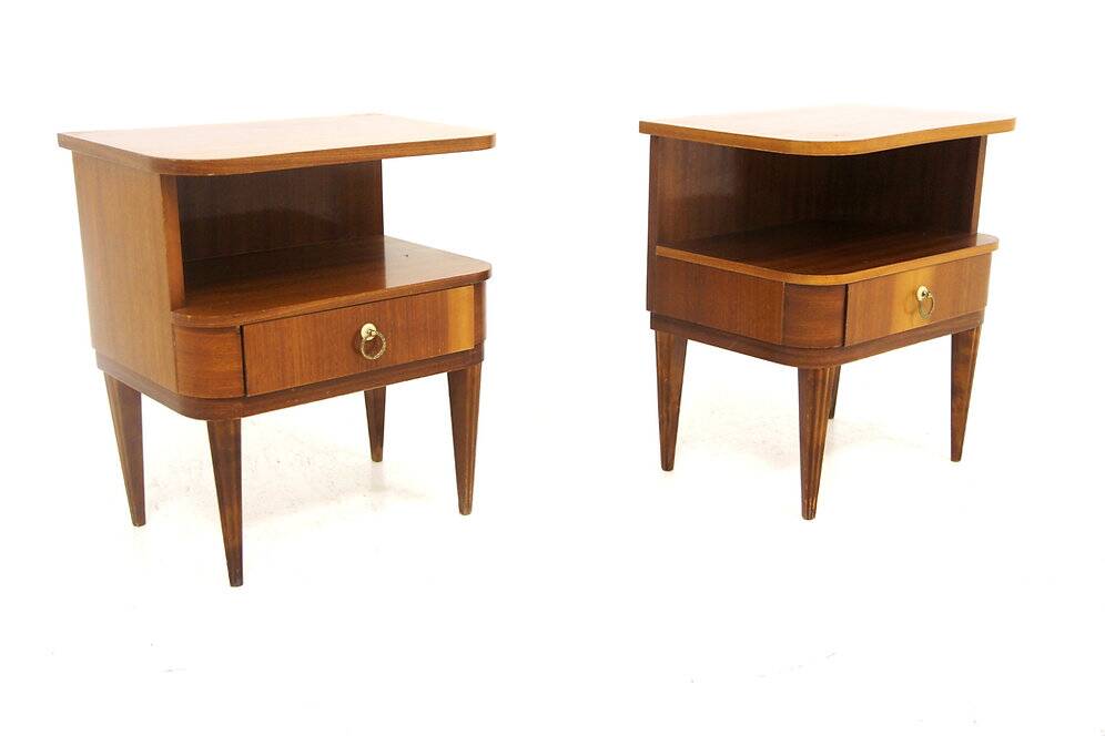 Set de 2 tables de chevet en acajou, Swedish Modern, Suède, 1940