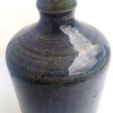 Ocean blue enamelled sandstone bottle