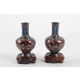 Pair of cloisonné bronze vases, china, xixth century