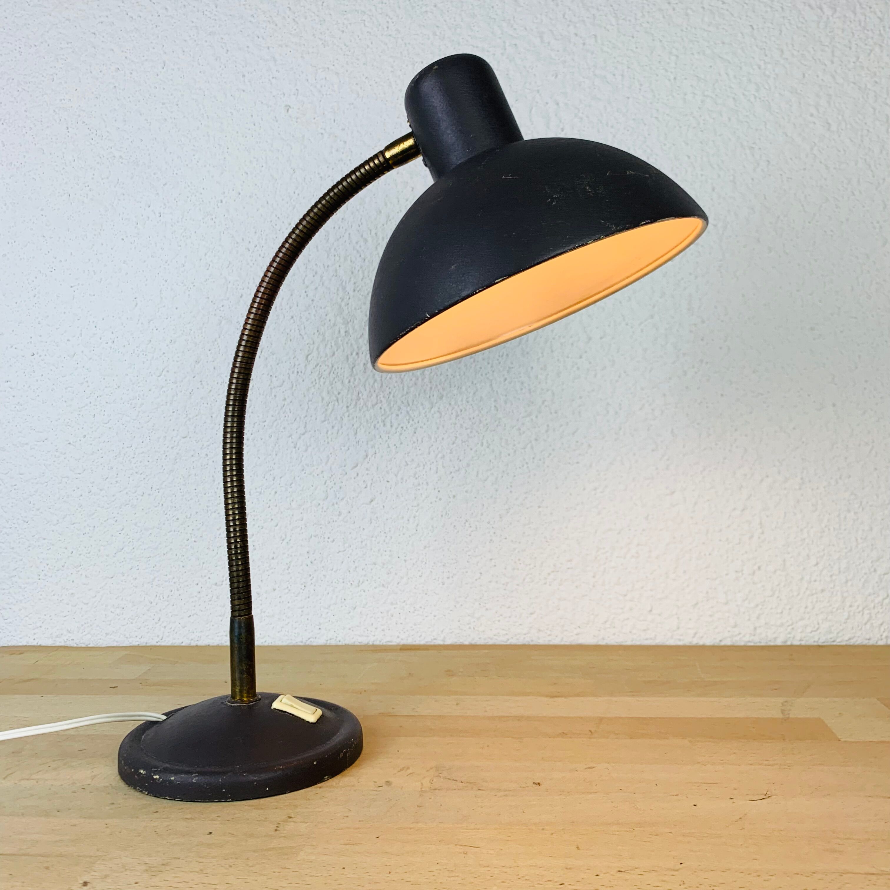 Desk lamp 50s metal gray