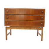 1960 Rare Teak and Oak Chest of Drawers by Krasna Jizba ,Czechoslovakia