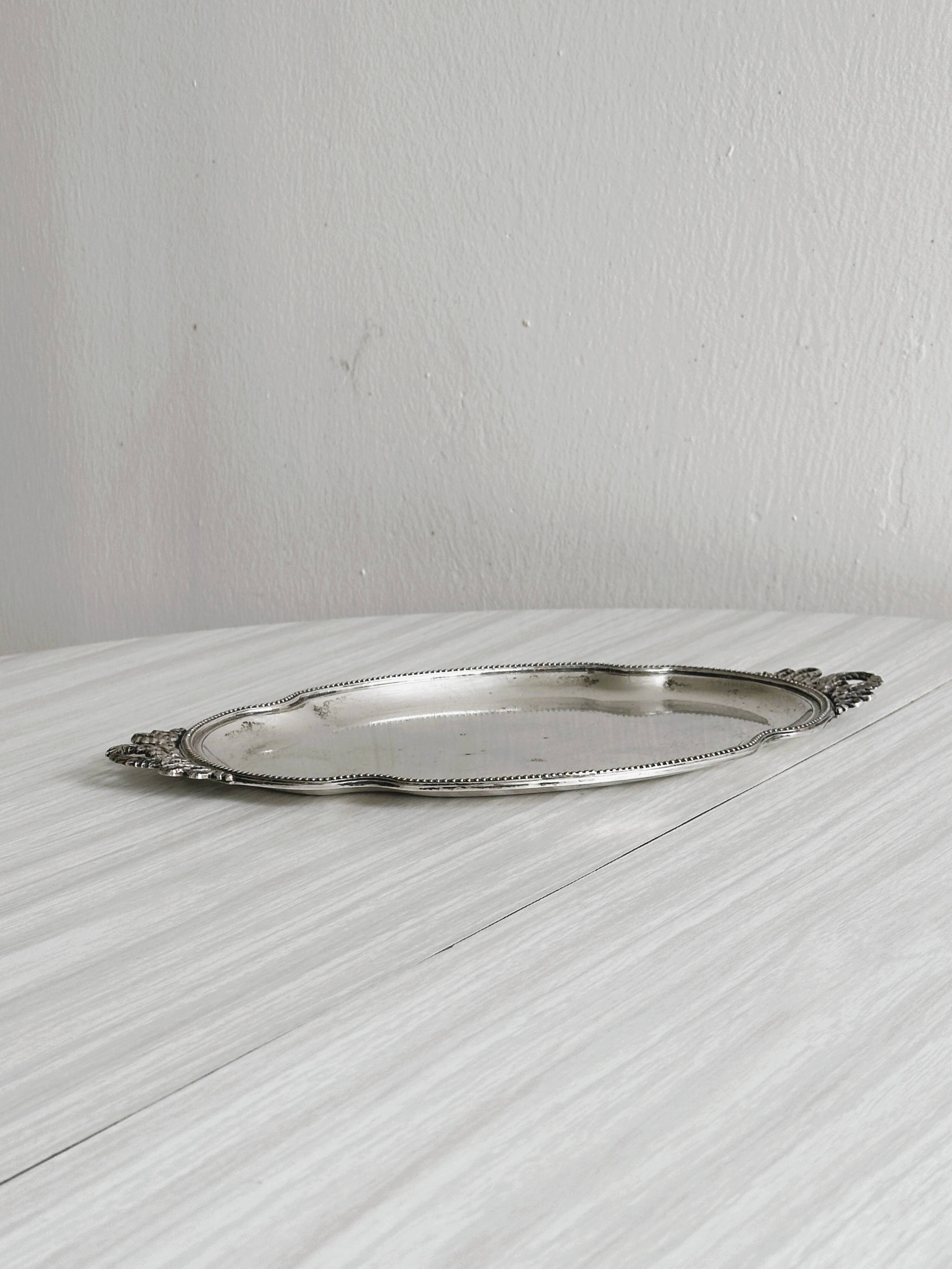 Small old metal tray