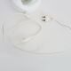 Vintage White Cobra Snake Lamp in Ceramic and opaline globe. 80 years