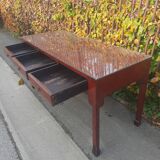 Grande console à tirroir  d extreme orient laquée rouge