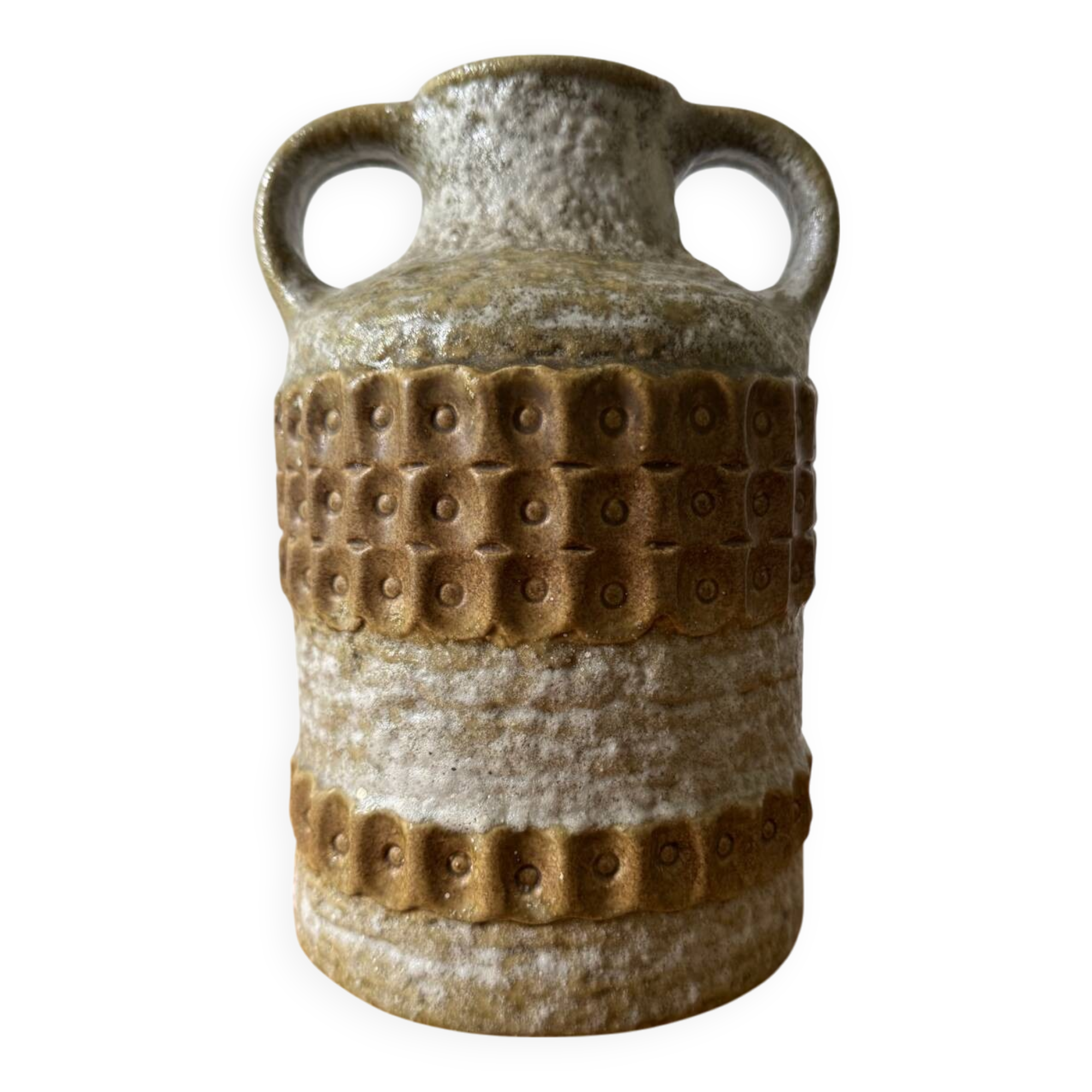 German ceramic vase with handles from the 60s