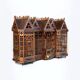 Important bird cage - aviary representing a house early 20th century l 158 cm