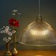Striped glass pendant light