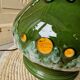 Vintage 1960s green toned ceramic lamp