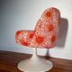 Chaise orange pivotante années 60/70
