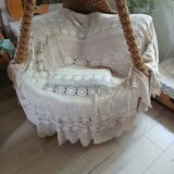 Antique handmade crochet tablecloth