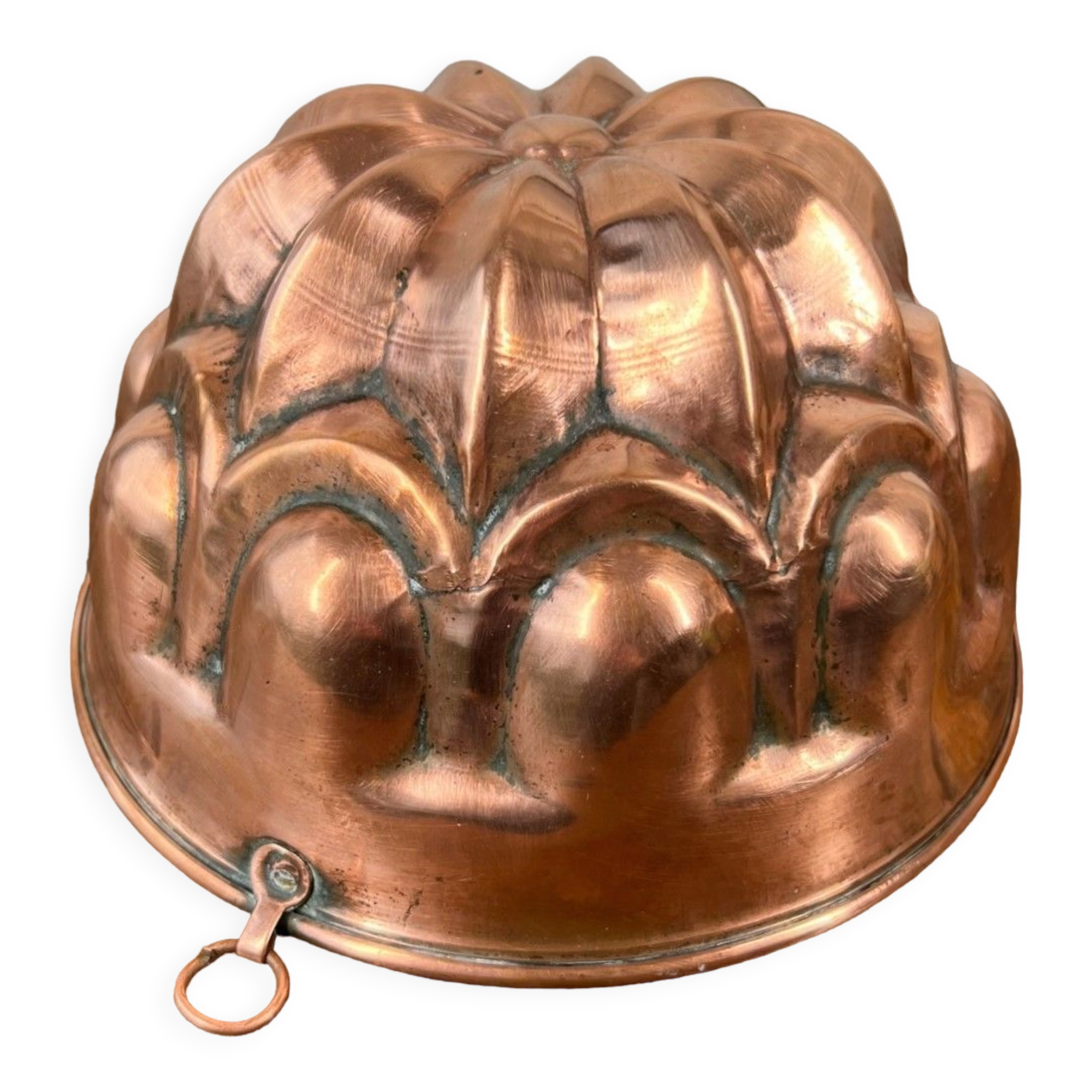 Round copper cake mold