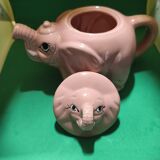 Pink porcelain elephant teapot