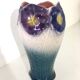 Art Nouveau vase in polychrome slipware • Onnaing pottery