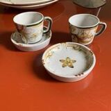 Set of two Keraluc cups and saucers (Quimper)