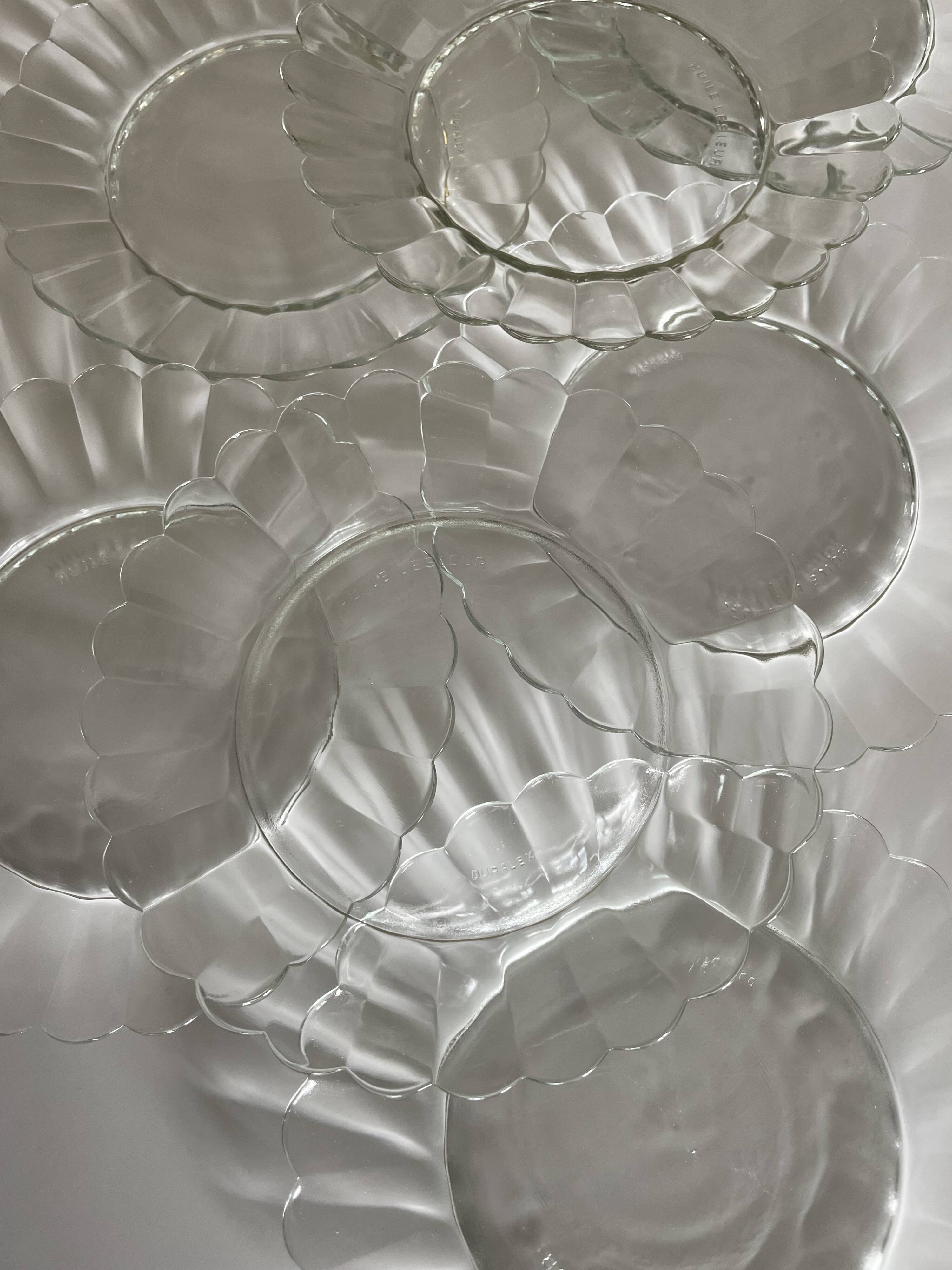 8 assiettes à dessert  marguerite Duralex huile lesieur