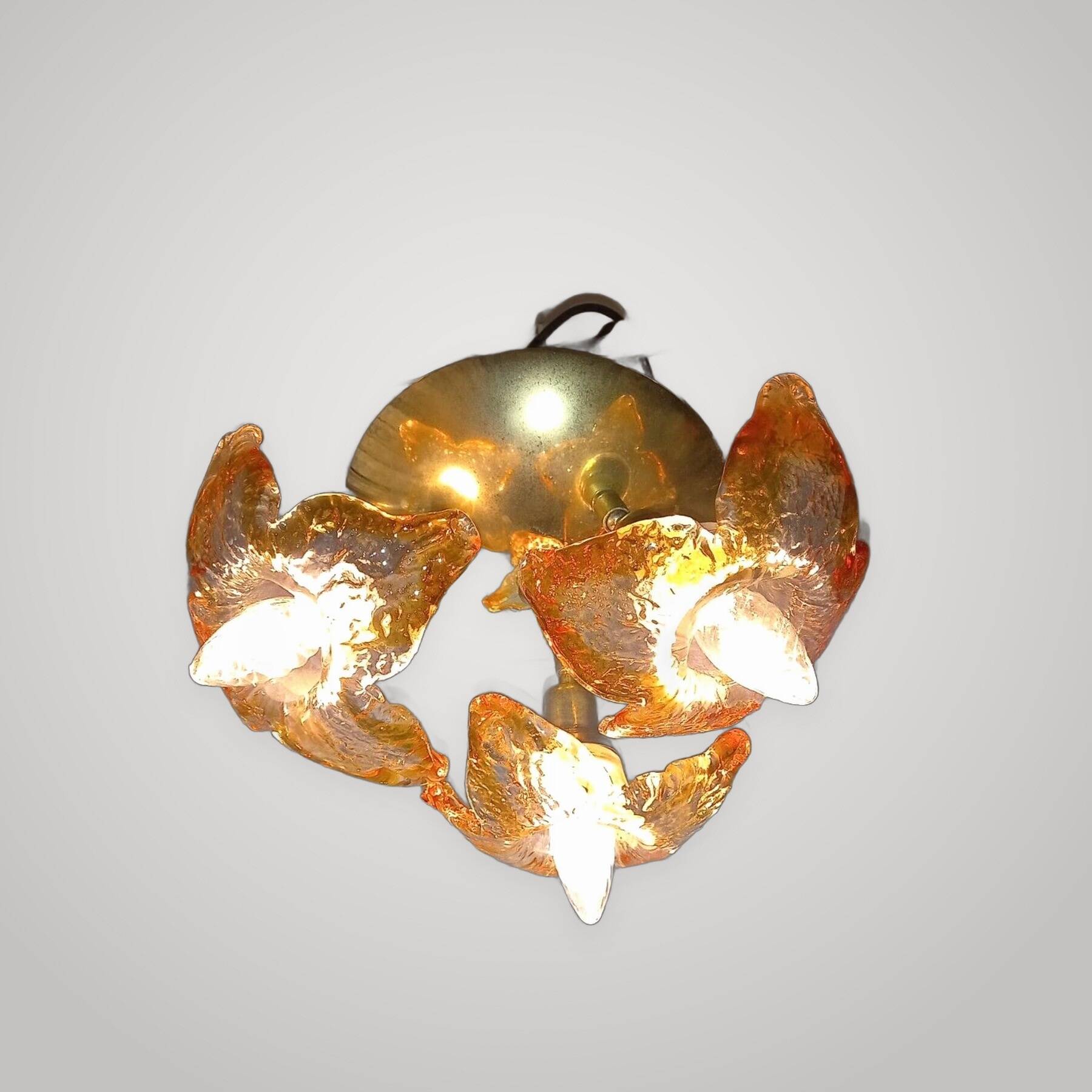 Vintage 70s Mazzega Sputnik Ceiling Light Glass Design