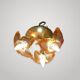 Vintage 70s Mazzega Sputnik Ceiling Light Glass Design