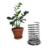 Vintage chrome spring-shaped umbrella stand