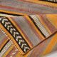 2x10 Pistriped Orange & Green Vintage Kilim Runner Rug, 69x325Cm