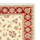 Tapis traditionnel afghan ziegler tapis en laine crème tissée à la main - 165x195cm