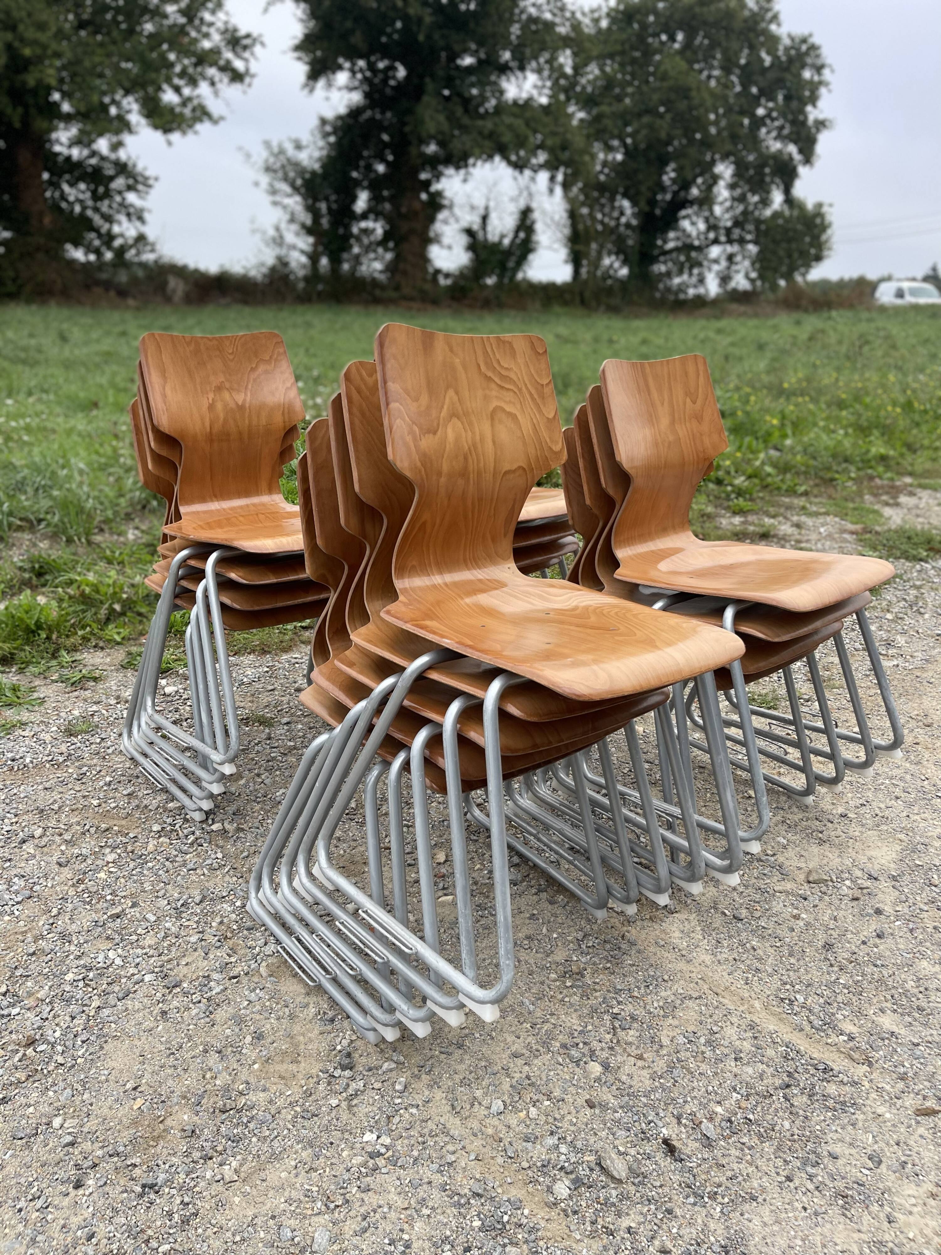Chairs pagholz base sled light wood