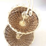 Rattan and tinplate display