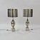 Paire de lampes Ogive en inox de la Maison Charles Paris 1970