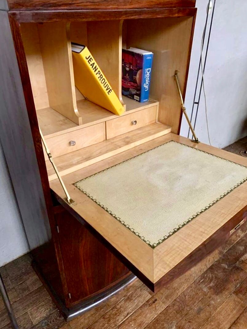 Bureau secrétaire art déco en palissandre