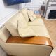 2 sofas 2 seats B&B Italia, cream leather and wood