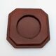 Ashtray / Catch-all Mid-Century Solid Glass Murano Style & Leather 1960