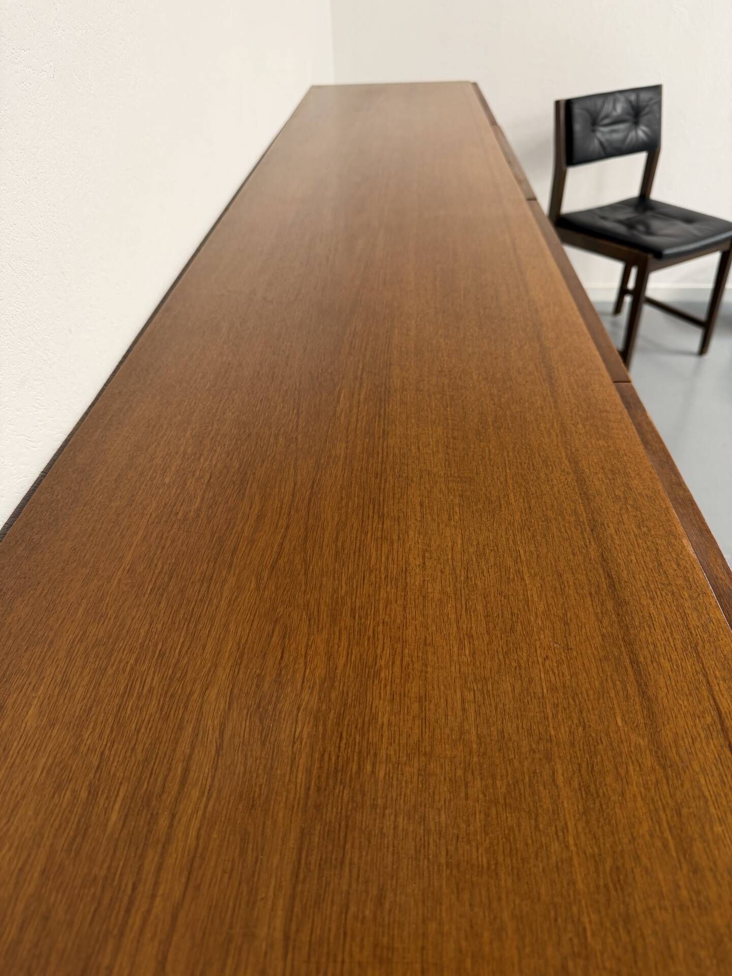 Vintage teak enfilade attributed to Gérard Guermonprez, 1960s design.